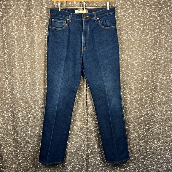 Levis 517 Jeans Mens 36x32 Blue Denim Bootcut Fit Dark Stone Wash Red Tab Cotton - Picture 9 of 14